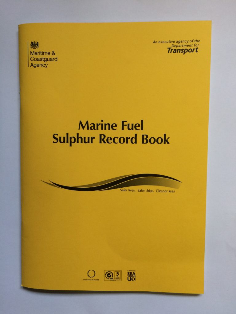 MCA Marine fuel sulphur record book Maritime Printing Ship Log